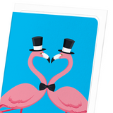 Flamingos grooms (Pack of 8 cards)