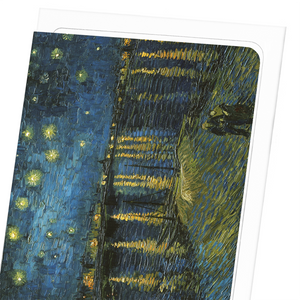 Starry night over the rhone by van gogh (Pack of 8 cards)