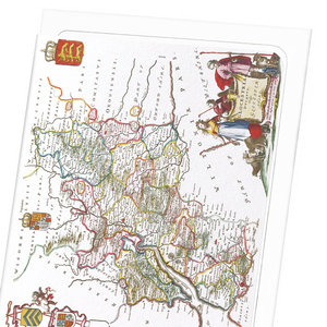 Map of gloucestershire (1665) : 8 cards