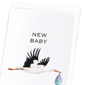 Stork and baby : 8 cards