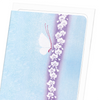 White butterfly (Pack of 8 cards)