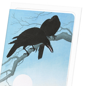 Crows in moonlight (Pack of 8 cards)