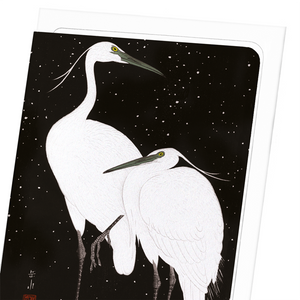 Herons in the snow (Pack of 8 cards)