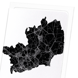 Hertfordshire cutout (Pack of 8 cards)