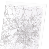 Manchester full map (Pack of 2 prints)