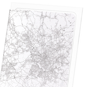 Manchester full map (Pack of 2 prints)