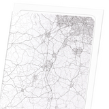 Worcestershire full map (Pack of 2 prints)