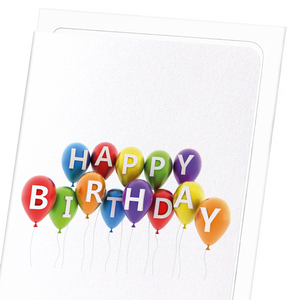 Birthday balloons (Pack of 8 cards)