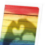 Rainbow heart (Pack of 8 cards)