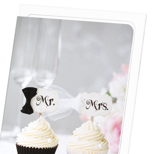 Mr & mrs cupcake (Pack of 8 cards)