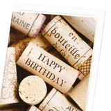 Birthday wine cork (Pack of 8 cards)