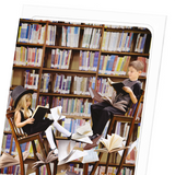 Children and books (Pack of 8 cards)