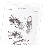 Patent of soccer shoes (1980) (Pack of 8 cards)