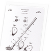 Patent of golf club (1910) (Pack of 8 cards)