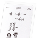 Patent of barbell  (1948) (Pack of 8 cards)