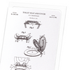 Patent of toilet seat and cover (1936) (Pack of 8 cards)