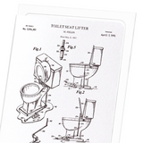 Patent of toilet seat lifter (1970) (Pack of 8 cards)