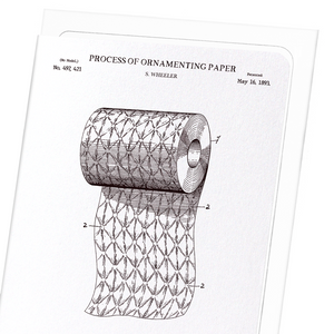 Patent of process of ornamenting paper (1893) (Pack of 8 cards)