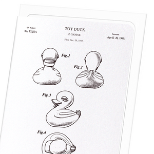 Patent of toy duck (1949) (Pack of 8 cards)