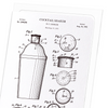 Patent of cocktail shaker (1937) (Pack of 8 cards)