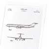 Patent of airplane (1981) (Pack of 8 cards)