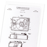 Patent of sound and picture mechanism (1950) (Pack of 8 cards)