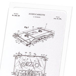 Patent of audio cassette (1974) (Pack of 8 cards)