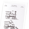 Patent of toy train (1886) (Pack of 8 cards)