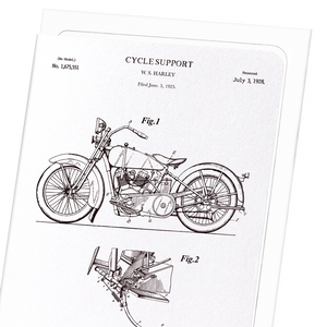 Patent of cycle support (1928) (Pack of 8 cards)