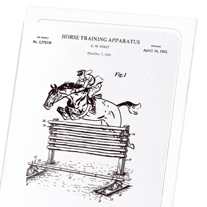 Patent of horse training apparatus (1942) (Pack of 8 cards)