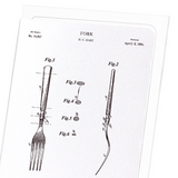 Patent of fork (1884) (Pack of 8 cards)