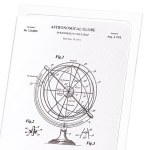 Patent of astronomical globe (1915) (Pack of 8 cards)