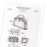 Patent of handbag (1949) (Pack of 8 cards)