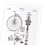 Patent of bicycle (1887) (Pack of 8 cards)