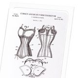 Patent of corset and bust (1911) (Pack of 8 cards)