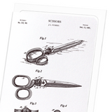 Patent of scissors (1881) (Pack of 8 cards)