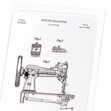 Patent of sewing machine (1867) (Pack of 8 cards)