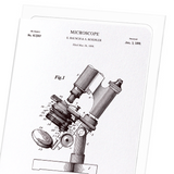 Patent of microscope (1899) (Pack of 8 cards)