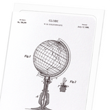 Patent of globe (1888) (Pack of 8 cards)