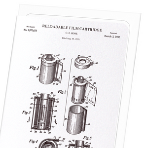 Patent of reloadable film (1937) (Pack of 8 cards)