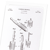 Patent of trowel (1929) (Pack of 8 cards)