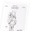 Patent of spacesuit (1980) (Pack of 8 cards)