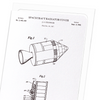 Patent of spacecraft Radiator Cover (1969) (Pack of 8 cards)