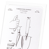 Patent of garden tool handle trowel (1966) (Pack of 8 cards)