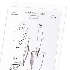 Patent of garden tool handle trowel (1966) (Pack of 8 cards)