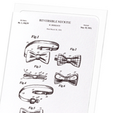 Patent of reversible bow tie (1923 (Pack of 8 cards)