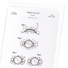 Patent of wristwatch (1954) (Pack of 8 cards)