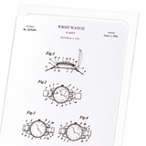 Patent of wristwatch (1954) (Pack of 8 cards)