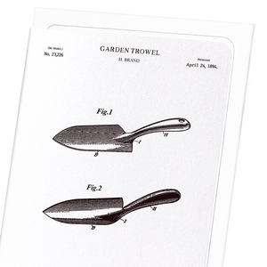 Patent of garden trowel (1894) (Pack of 8 cards)