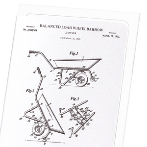 Patent of wheelbarrow (1952) (Pack of 8 cards)